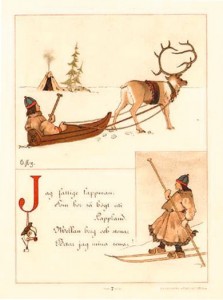 Ottilia Adelborg - Barnens julbok. För mamma och småttingarne gamla visor och rim med teckningar af Ottilia Adelborg. Stockholm 1885
